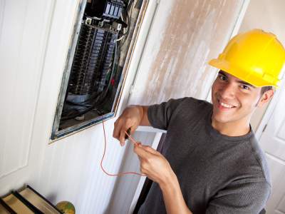 Electrician Upgrading Panel
